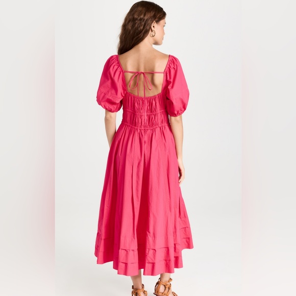 NWHT Ulla Johnson Palma Peasant Midi-Dress - Picture 2 of 4